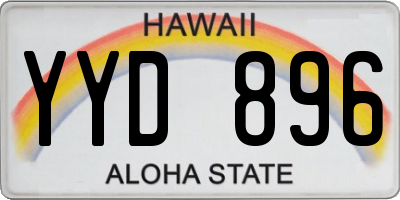 HI license plate YYD896