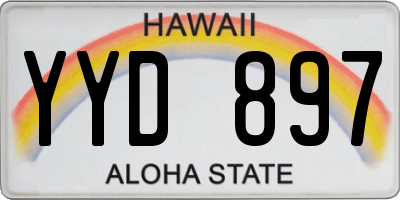 HI license plate YYD897