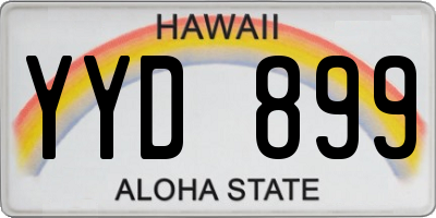 HI license plate YYD899