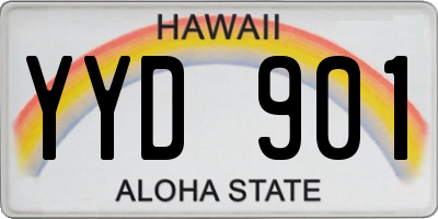 HI license plate YYD901