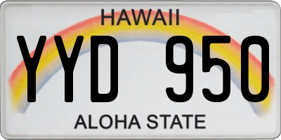 HI license plate YYD950
