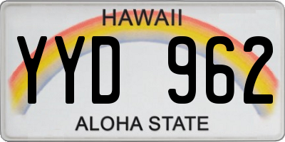 HI license plate YYD962