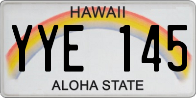 HI license plate YYE145