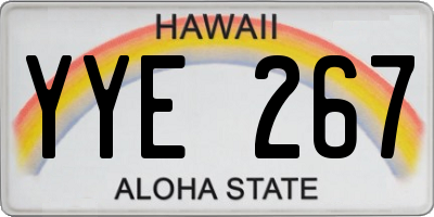HI license plate YYE267