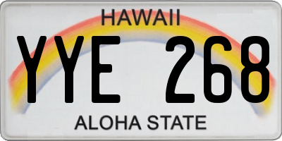 HI license plate YYE268