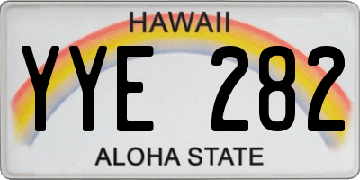 HI license plate YYE282