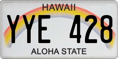 HI license plate YYE428