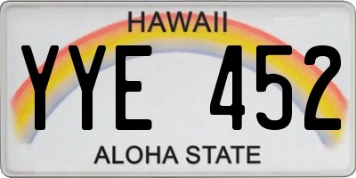 HI license plate YYE452