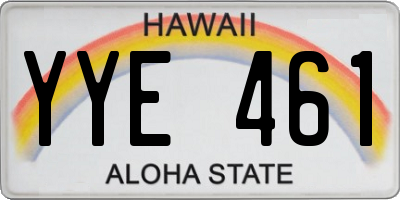 HI license plate YYE461
