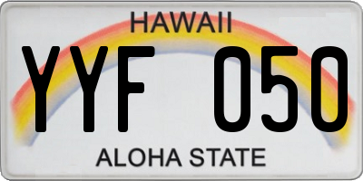 HI license plate YYF050