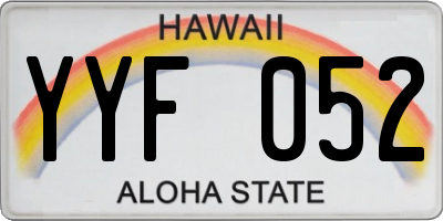 HI license plate YYF052