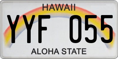 HI license plate YYF055