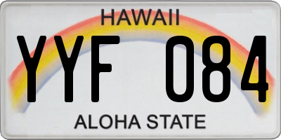 HI license plate YYF084