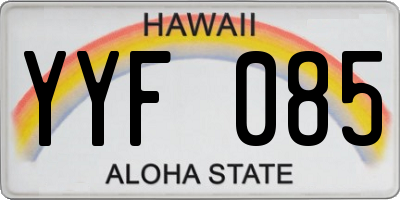 HI license plate YYF085