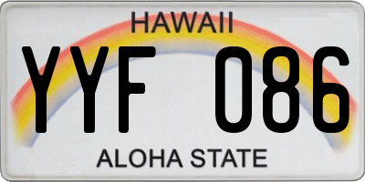 HI license plate YYF086