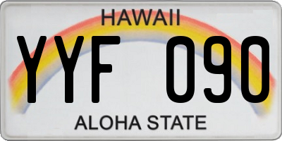 HI license plate YYF090