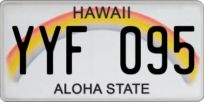 HI license plate YYF095