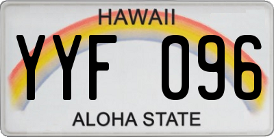 HI license plate YYF096