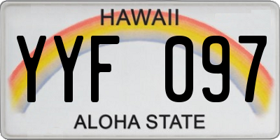 HI license plate YYF097