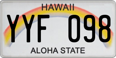 HI license plate YYF098