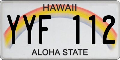 HI license plate YYF112