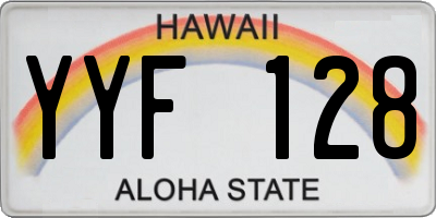 HI license plate YYF128