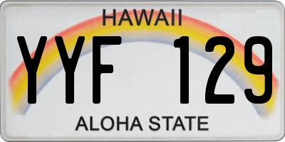 HI license plate YYF129