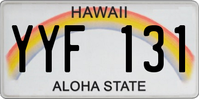 HI license plate YYF131