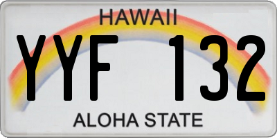 HI license plate YYF132