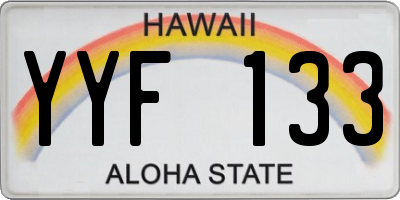 HI license plate YYF133