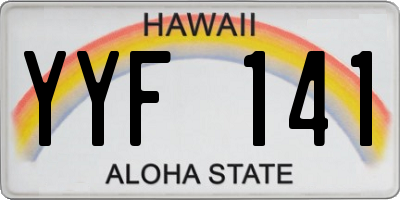 HI license plate YYF141