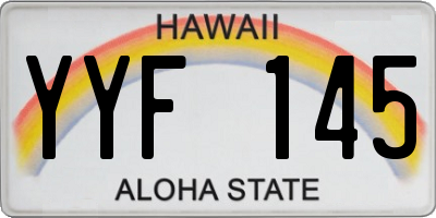HI license plate YYF145