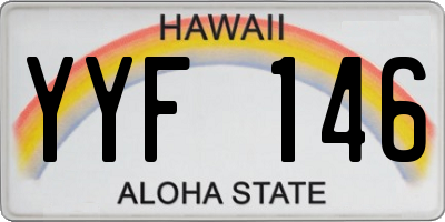 HI license plate YYF146