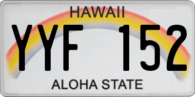 HI license plate YYF152