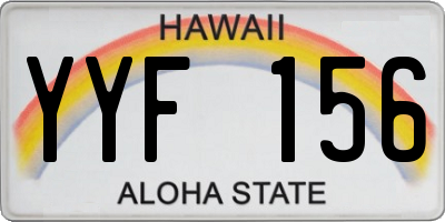 HI license plate YYF156