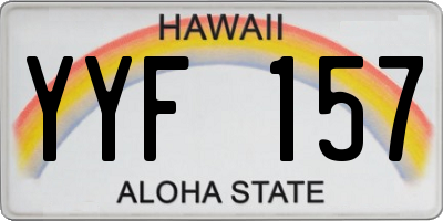 HI license plate YYF157