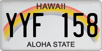 HI license plate YYF158