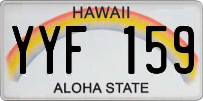 HI license plate YYF159