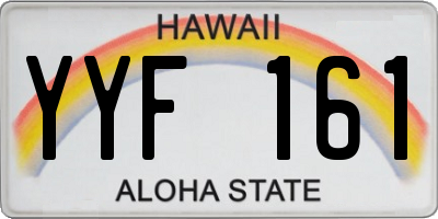 HI license plate YYF161