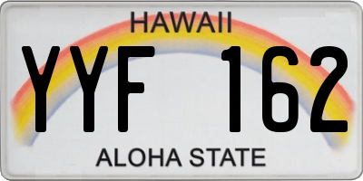 HI license plate YYF162