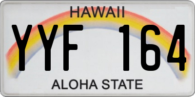 HI license plate YYF164