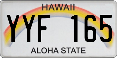 HI license plate YYF165