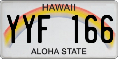 HI license plate YYF166