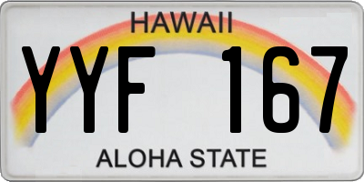 HI license plate YYF167