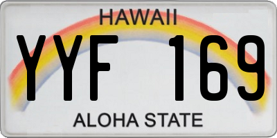 HI license plate YYF169
