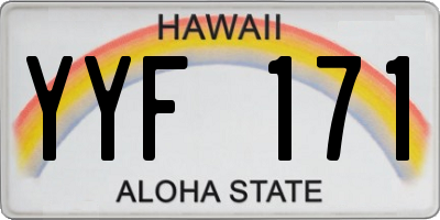 HI license plate YYF171