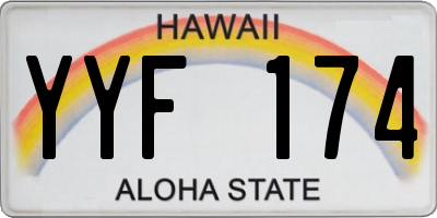 HI license plate YYF174