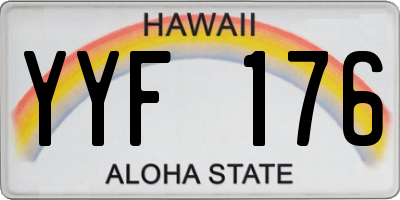 HI license plate YYF176