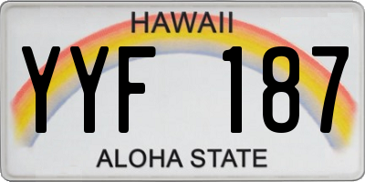 HI license plate YYF187