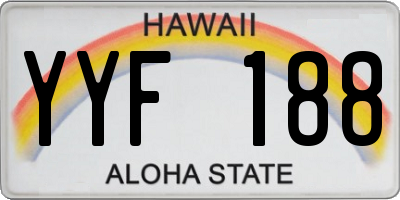 HI license plate YYF188